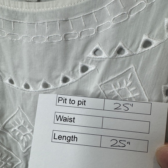 💎 Lane Bryant Eyelet Blouse with Tie-Front White - Picture 10 of 11